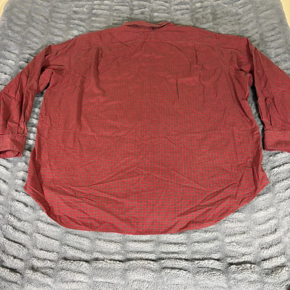 Polo Ralph Lauren Mens 3XB Big & Tall Plaid Button Down Shirt Red Cotton AR490